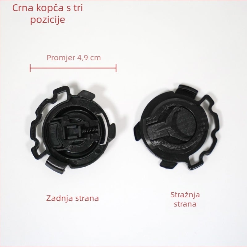 Dio opreme za kacigu: baza s rotirajućim poklopcem i otvorima za fiksiranje, univerzalni model