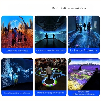 Inženjerski projektor s uronjujućom 3D interaktivnom projekcijom za velike prostore, 200W, rezolucija 1920x1200, svjetlina 5000