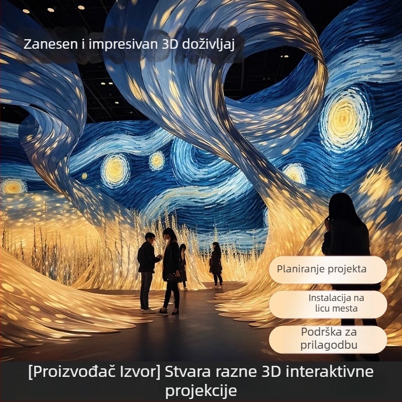 Inženjerski projektor s uronjujućom 3D interaktivnom projekcijom za velike prostore, 200W, rezolucija 1920x1200, svjetlina 5000