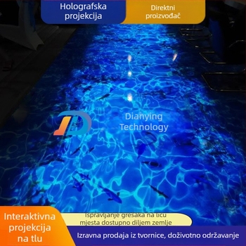 5D holografski projekcijski sustav za restorane i banketne dvorane — potopni svjetlosno-sjene efekti na zidovima i podu uz temu podvodnog svijeta