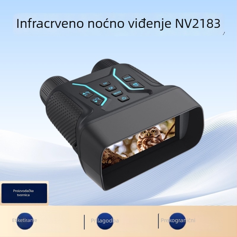 Infracrveni noćni vid binokulari (8x povećanje, objektiv 25 mm, domet promatranja 350–400 m, težina 460 g)