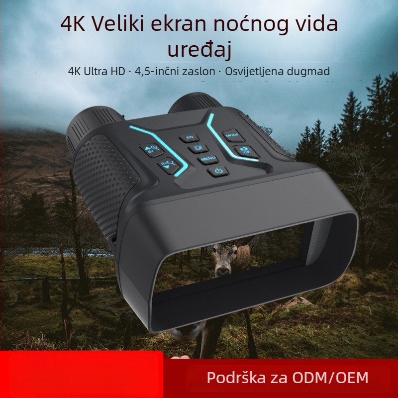 Infracrveni noćni vid binokulari (8x povećanje, objektiv 25 mm, domet promatranja 350–400 m, težina 460 g)