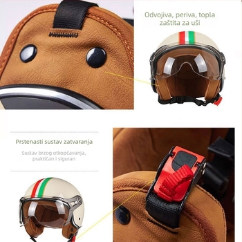 Polu kaciga za električna vozila, ABS, BLD, odrasli