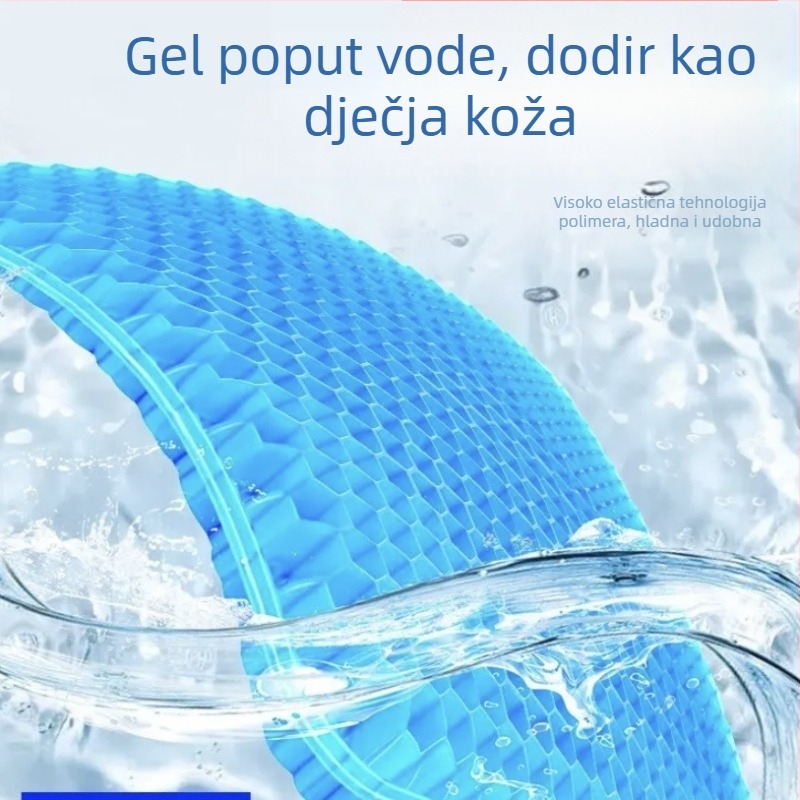 Ventilirajući gelni jastučić za sjedište, dizajn jajčaste ćelije, za ured i automobil — silikon površina, bez punila, svegodišnja upotreba, prilagodljiva obrada