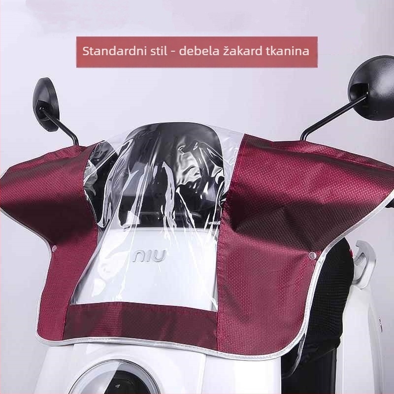 Zaštita od kiše za prednji dio električnog vozila s panelom instrument ploče, središnjom kontrolom, volanom i pedalama – univerzalno, otporna na vjetar deka, Materijal: Drugo