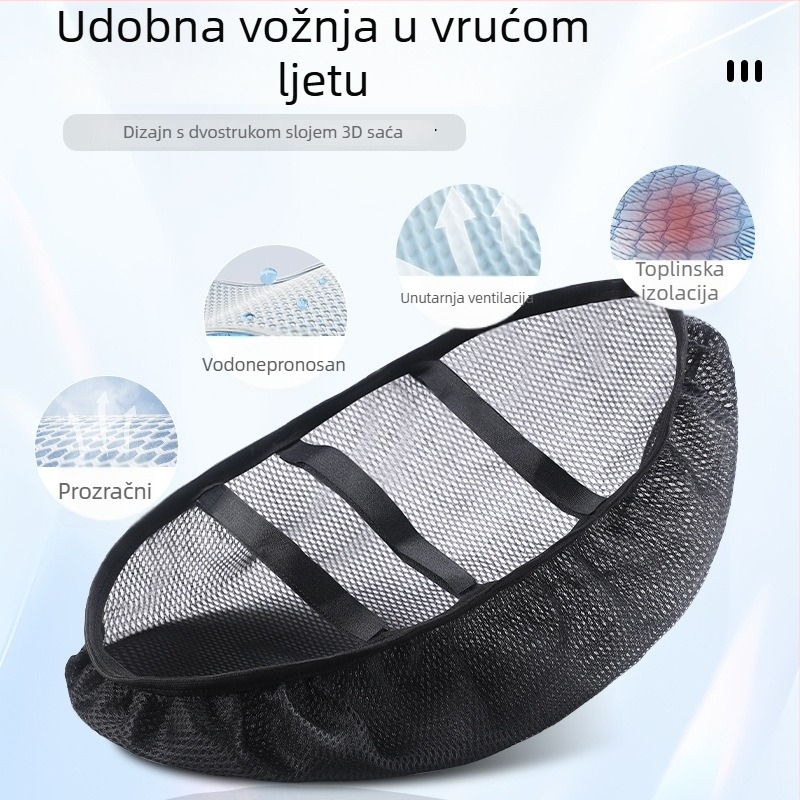Univerzalna mrežasta presvlaka za sjedalo električnih vozila — zaštita od sunca, vodootporna, toplinska izolacija, prozračna
