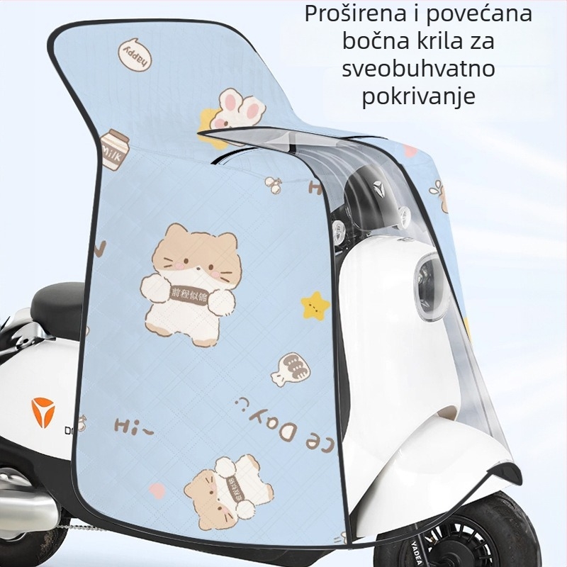 Pokrov za vjetar za električna vozila (električni bicikl i motocikl), vodootporan, UV zaštita, tanak model, univerzalan za sve sezone, stil pelerine