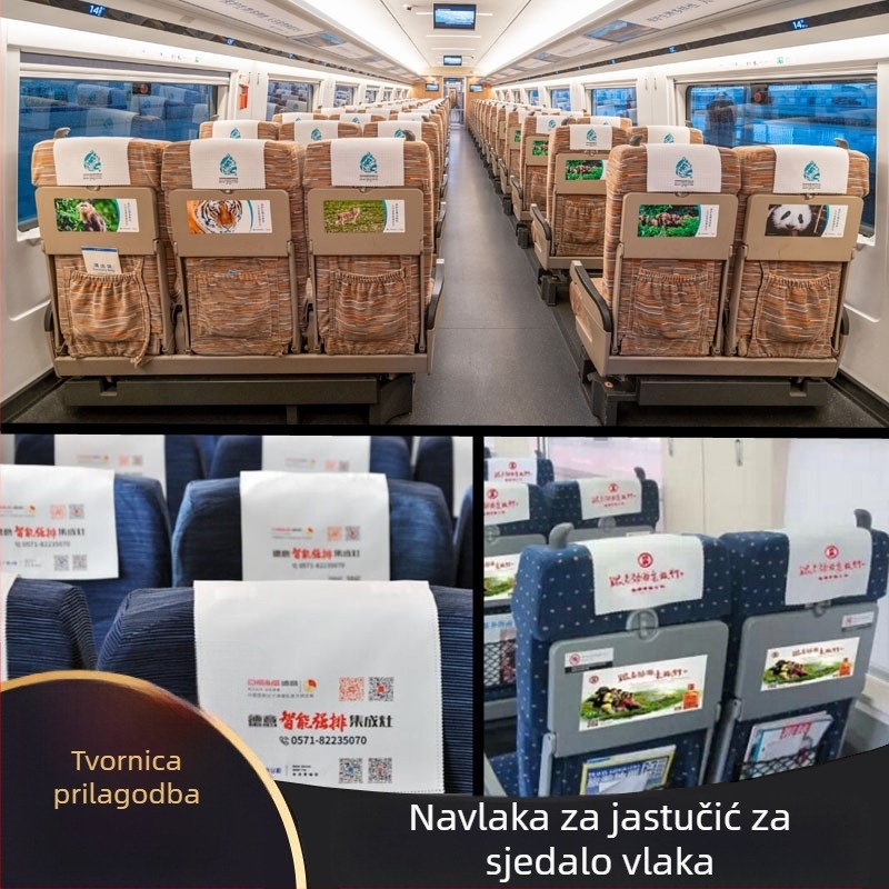 Jastuk za glavu s ručnikom za zrakoplove, vlakove i autobuse – Xiangjia, pamuk punjenje, poliester-pamuk površina, otisak logotipa, univerzalno za sve sezone, dekorativna uporaba