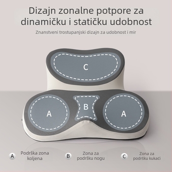 Jastučnica za meditaciju za sjedenje prekriženih nogu, prijenosna i debela, ergonomska, punjenje od memorijske pjene i poliester navlaka