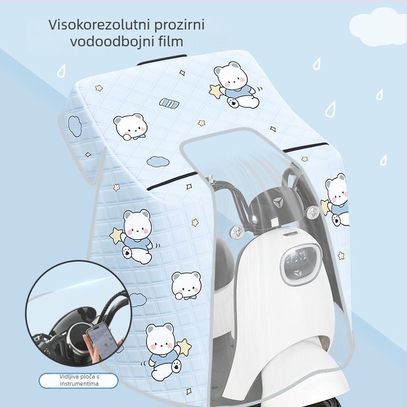 Navlaka za vjetrobransko staklo električnog vozila, zaštita od sunca, otporna na vjetar, plastični materijal, moguć tisak logotipa