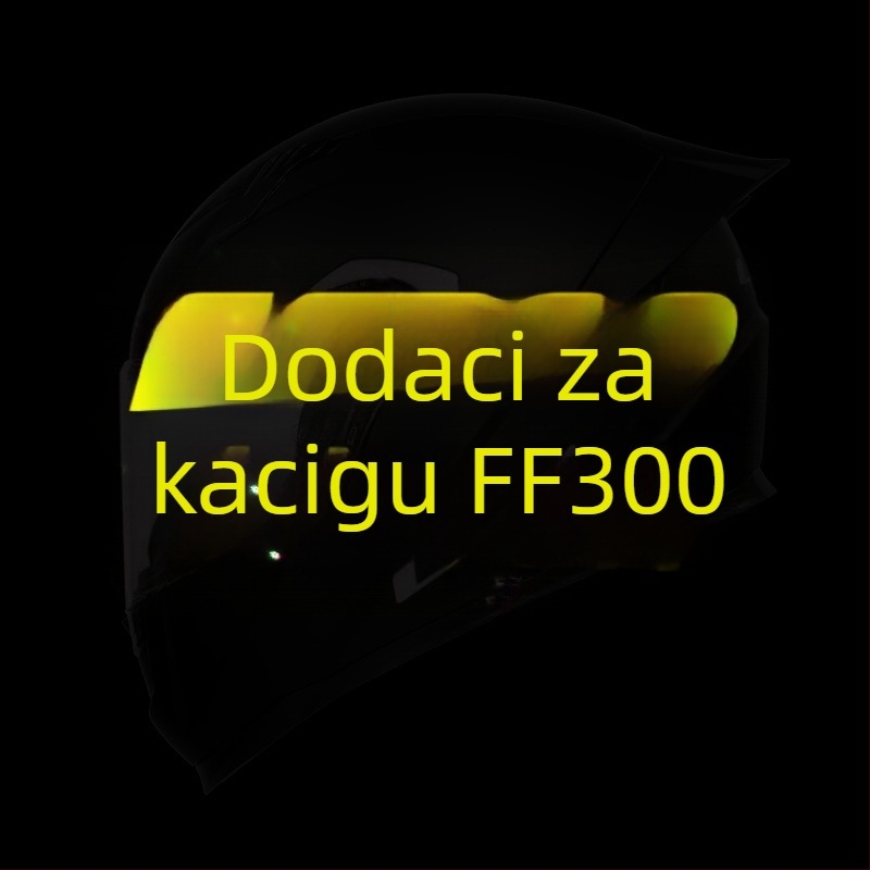 FF300 Dodatna oprema za kacigu za motocikl: stražnje krilo, osnova leće, poklopac uha, podstava