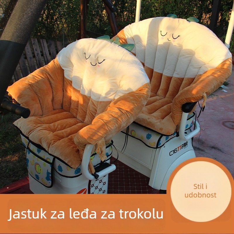 Električni tricikl: zimska debela navlaka za sjedalo s plišem, topla za prednje i stražnje sjedalo, univerzalna jastučnica za tricikl