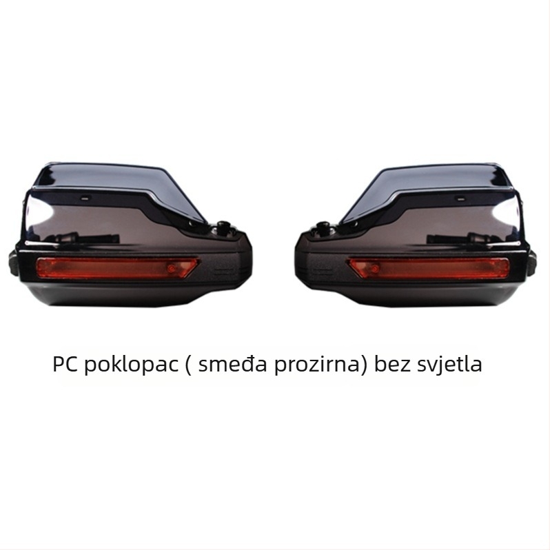 Štitnici za ruke na motociklu s LED svjetlima i vjetrobranom na upravljaču
