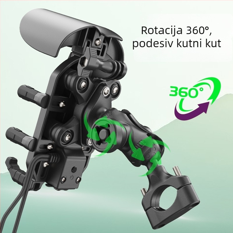 Držač navigacije za motocikl, otporan na udarce, univerzalno za motocikle i električna vozila, marka Iron Cavalry, model tq081-tq084