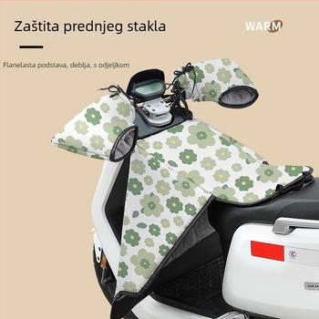 Podijeljeni vjetrobran navlaka za električna vozila – podstavljena flisom, debeli zimski štitnik, vodootporan PVC pokrov za sve sezone