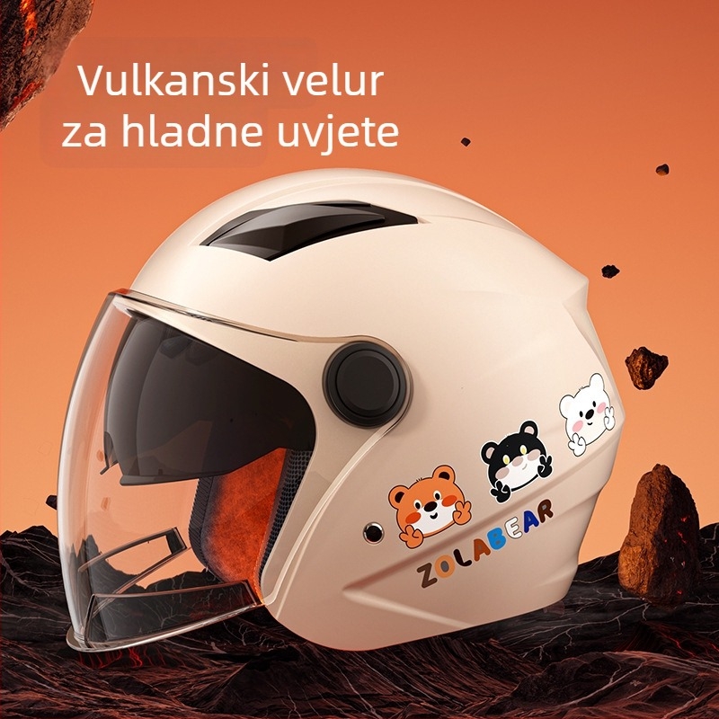 Kaciga za električna vozila s 3C certifikatom GB811-2022B, za muškarce i žene, zimska 3/4 kaciga za svakodnevnu vožnju, anti-fog