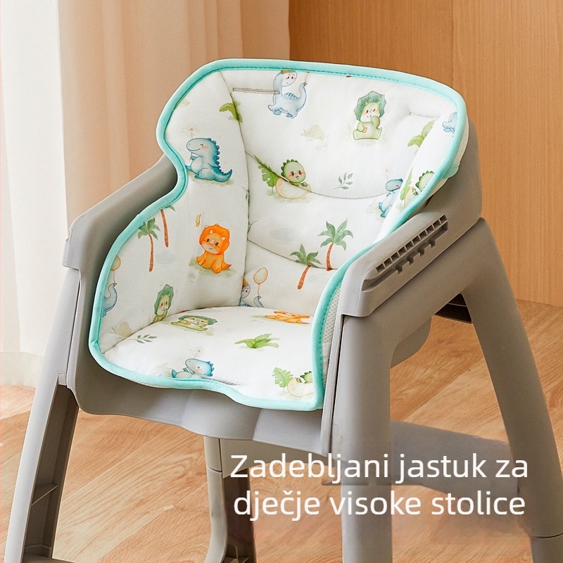 Pamukasta podloga za dječji stolac za blagovanje s naslonom, jesensko-zimski dizajn, crtani uzorak, za kućnu upotrebu
