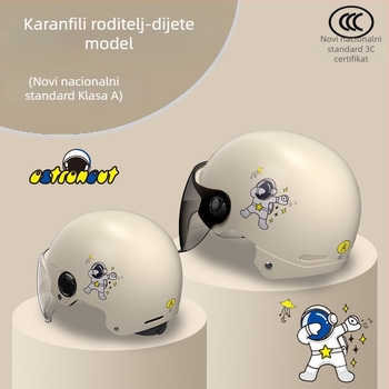 3C certificirana kaciga za električni motocikl, unisex za odrasle i djecu, ljetna zaštita od sunca, sigurnost tijekom svih godišnjih doba