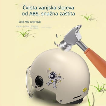 3C certificirana kaciga za električni motocikl, unisex za odrasle i djecu, ljetna zaštita od sunca, sigurnost tijekom svih godišnjih doba