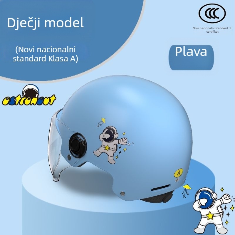 3C certificirana kaciga za električni motocikl, unisex za odrasle i djecu, ljetna zaštita od sunca, sigurnost tijekom svih godišnjih doba