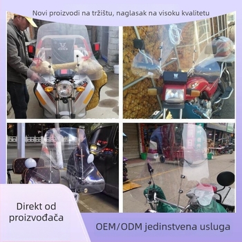 Univerzalno prednje vjetrobransko staklo za motocikle, električne skutere i tricikle — otporno na habanje, Model: Univerzalno prednje staklo, Stil: Vjetrobran