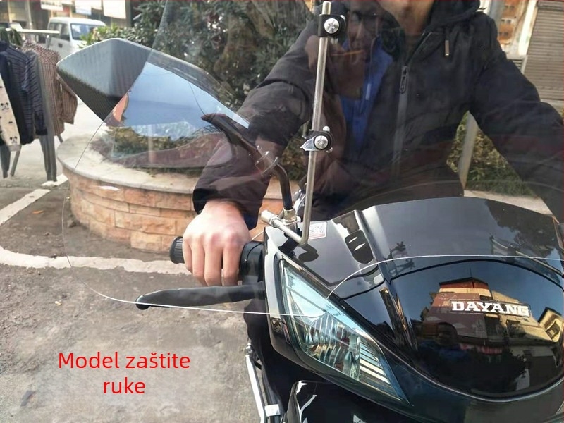 Univerzalno prednje vjetrobransko staklo za motocikle, električne skutere i tricikle — otporno na habanje, Model: Univerzalno prednje staklo, Stil: Vjetrobran
