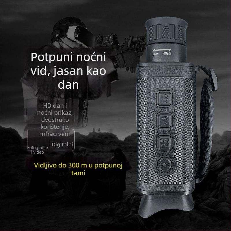 Noćni monokular s infracrvenim, digitalni dan/noć, dvostruka upotreba za vanjsku upotrebu