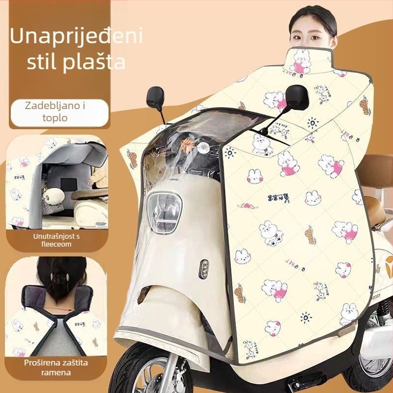 Vjetrozaštitni quilt za električna vozila – plastična konstrukcija, moguć tisak logotipa, višekratna upotreba
