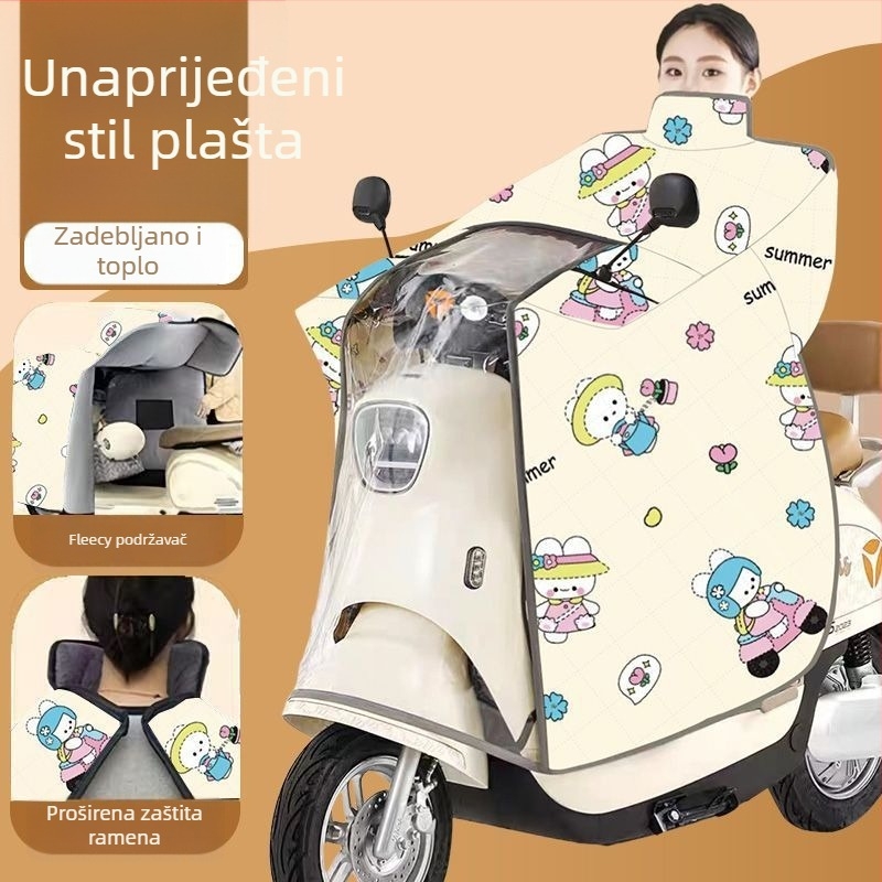 Vjetrozaštitni quilt za električna vozila – plastična konstrukcija, moguć tisak logotipa, višekratna upotreba