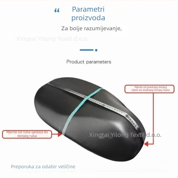 Vodootporna navlaka za sjedalo za električna vozila, UV zaštita, sve sezone, za motocikle i električna vozila, kožna navlaka sjedala s kompletnim pokrovom