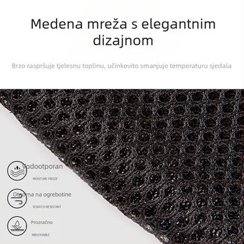 Univerzalna 3D mrežasta jastučnica za sjedalo za električna bicikla i motocikle, prozračna, vodootporna, debeli izolacijski sloj, punjenje od bambusovog ugljena