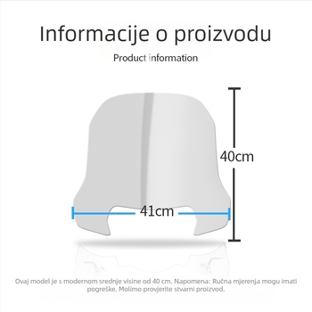 Prednje vjetrobransko staklo za skuter Yamaha Qiaoge i125 (Fuxi 125) – deblje, Xiutai