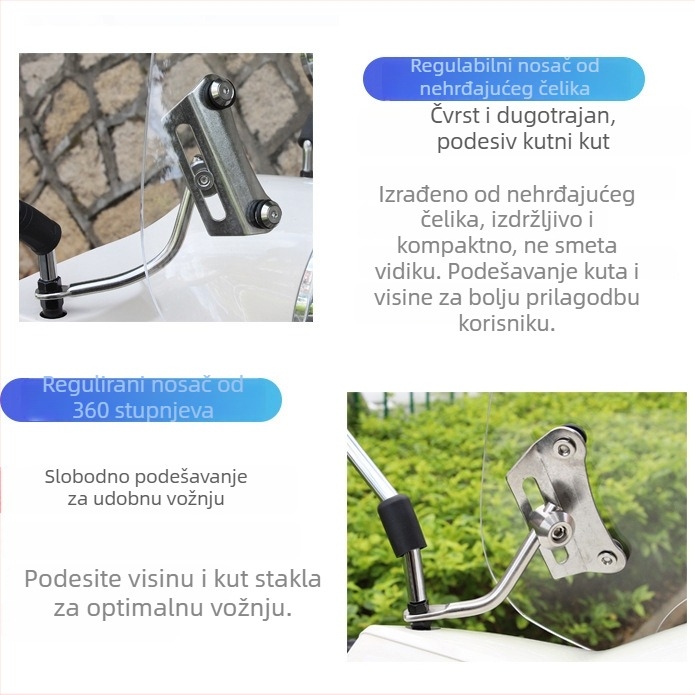 Prednje vjetrobransko staklo za skuter Yamaha Qiaoge i125 (Fuxi 125) – deblje, Xiutai