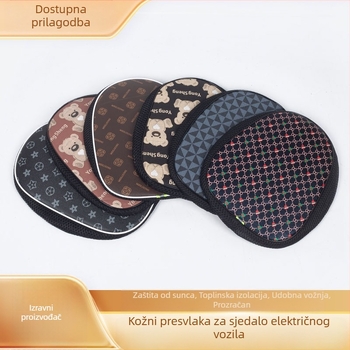 Pokrov za sjedalo električnog vozila od PU kože, punjenje od pamuka, za sve sezone, bez logotipa