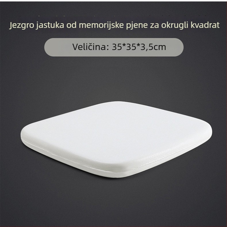 Jastuk od memorijske pjene za uredsku stolicu, zaobljeno-kvadratičan oblik, s unutarnjim jezgrom, moderni stil