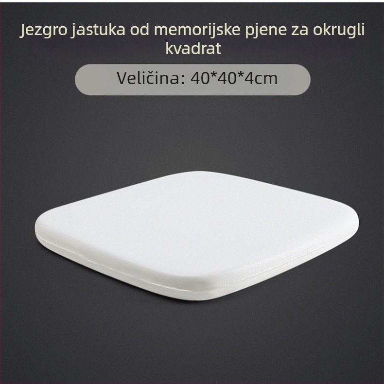 Jastuk od memorijske pjene za uredsku stolicu, zaobljeno-kvadratičan oblik, s unutarnjim jezgrom, moderni stil