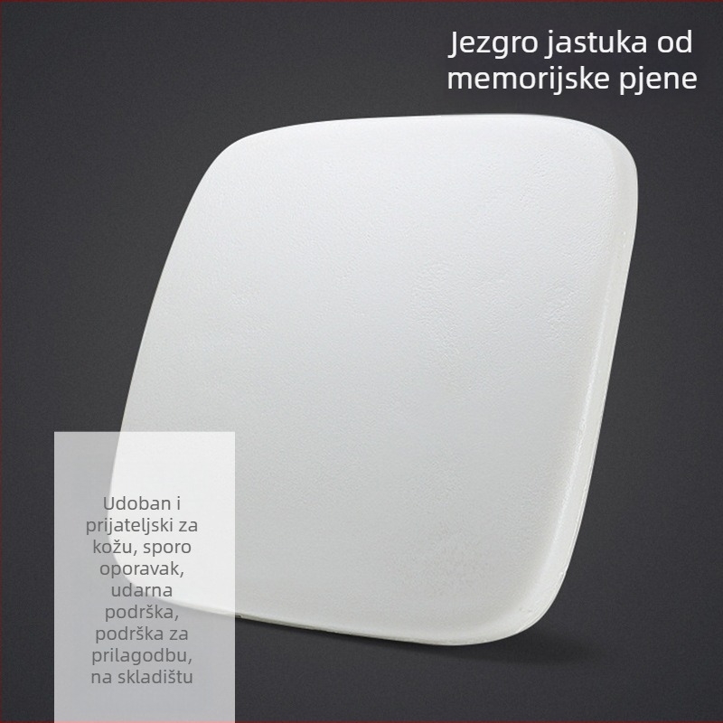 Jastuk od memorijske pjene za uredsku stolicu, zaobljeno-kvadratičan oblik, s unutarnjim jezgrom, moderni stil