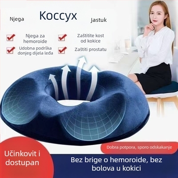 Jastuk za kokciks s memorijskom pjenom, poliester navlaka, za ured, jednostavan i moderan stil