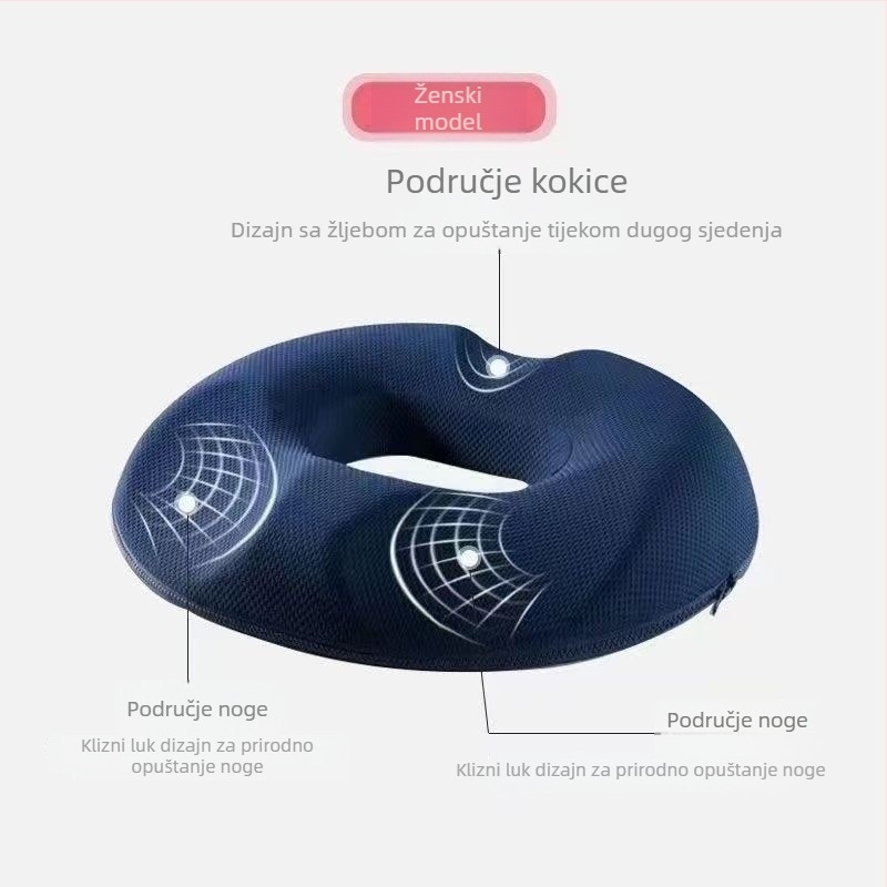 Jastuk za kokciks s memorijskom pjenom, poliester navlaka, za ured, jednostavan i moderan stil