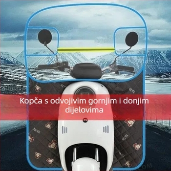 Prednje kišno štit od vjetrobrana za električna vozila, motocikle i skutere — PVC, vodootporno, palatski stil
