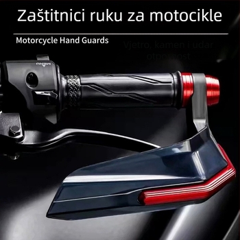 Motociklistički vjetrobran u obliku roga, aluminijska legura + plastika, model JX, univerzalni za električne motocikle, zaštita upravljača