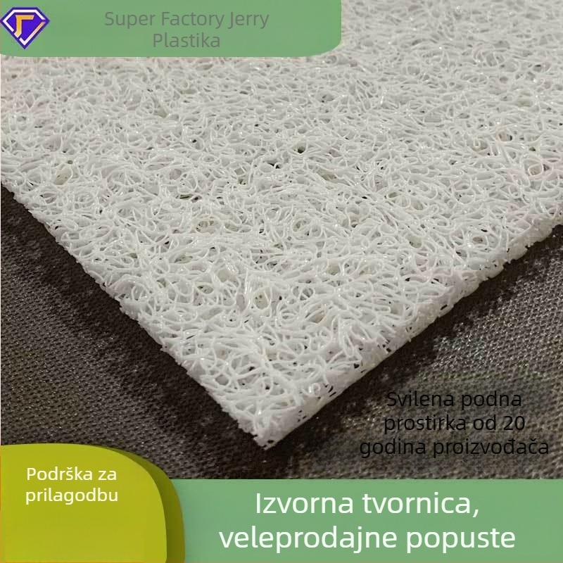 PVC prostirka za automobil s logotipom, ovalni oblik, karirani uzorak, strojno tkanje, prilagođeno