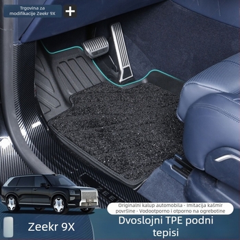 Zeekr 9X TPE auto podne prostirke - potpuno pokrivanje, zaštita interijera od ogrebotina, prilagodljivo, Driving Wing