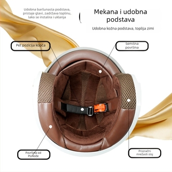 Kaciga za električno vozilo – unisex – ABS – Emperor Wolf – Velika polušlem – Proljeće-Jesen-Zima – CQC potvrda