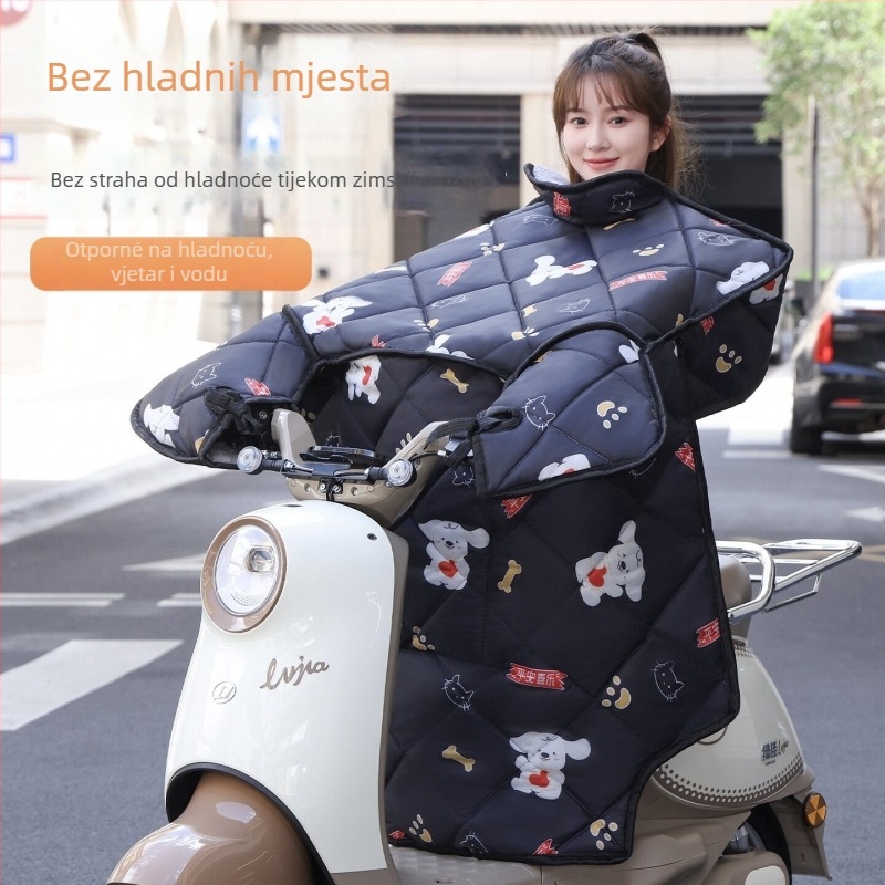 Pokrov za prednje staklo električnog vozila, s fleece podstavom, vodootporan, poliester tkanina, za sve sezone
