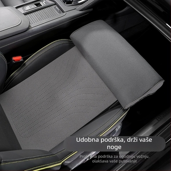 Podložak za noge automobil i produženi jastuk sjedala – ventilacija, ploski stil, lagani luksuz, punilo od sintetičkih vlakana, površina od poliestera, pogodno za sve sezone