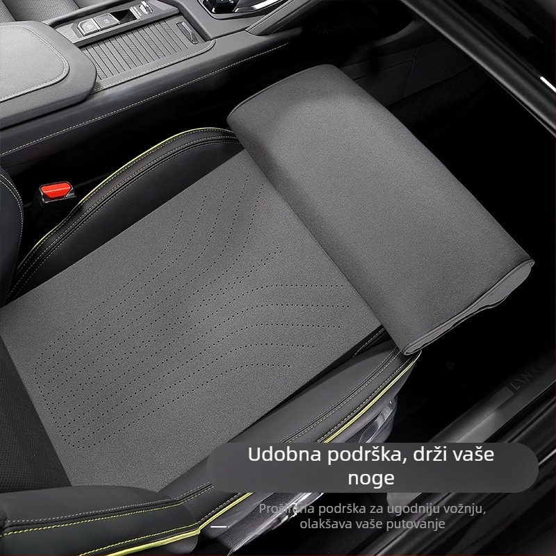 Podložak za noge automobil i produženi jastuk sjedala – ventilacija, ploski stil, lagani luksuz, punilo od sintetičkih vlakana, površina od poliestera, pogodno za sve sezone