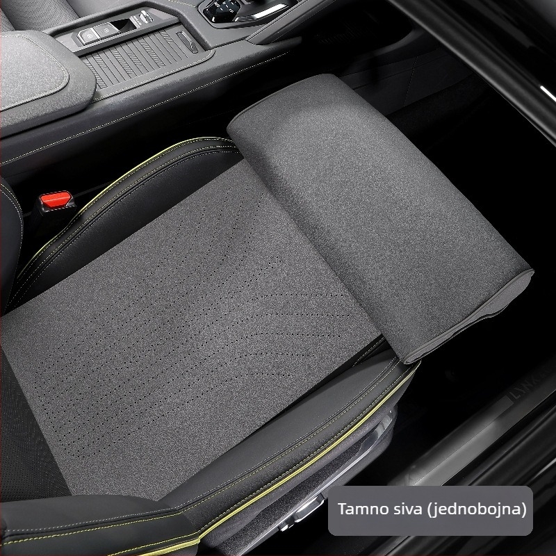 Podložak za noge automobil i produženi jastuk sjedala – ventilacija, ploski stil, lagani luksuz, punilo od sintetičkih vlakana, površina od poliestera, pogodno za sve sezone