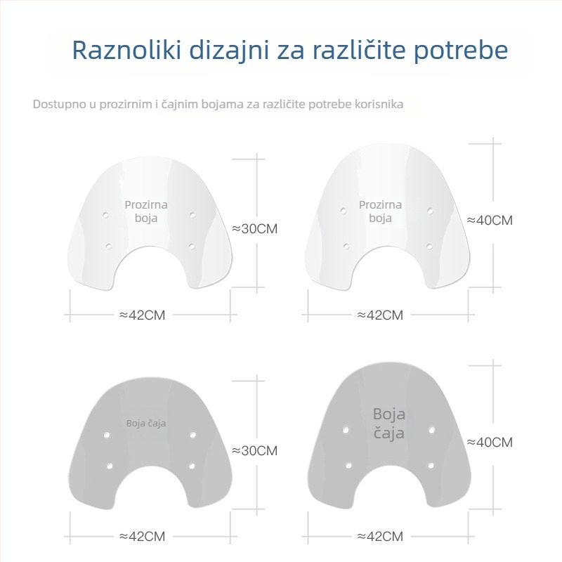 Dayang VRF150 vjetrobransko staklo za Vespa GTS300/250 – staklo za retrofit, branda Xiamen