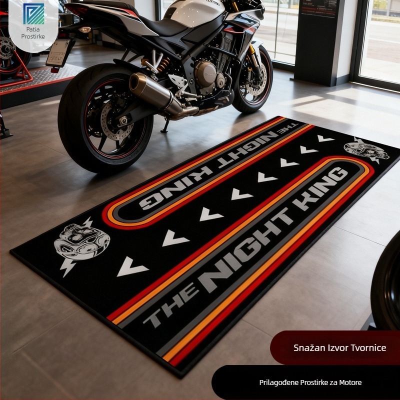 Najlonska podna prostirka za motocikl, kvadratnog oblika, geometrijski uzorak, protuklizna, 71-80% najlona